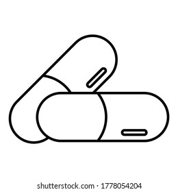 
Capsule  Line Style vector icon which can easily modify or edit

