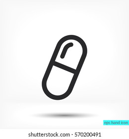 capsule . line vector icon