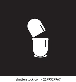 Capsule Logo Design Template Stock Vector, capsule  logo design vector image