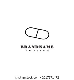 capsule logo icon design template modern vector illustration