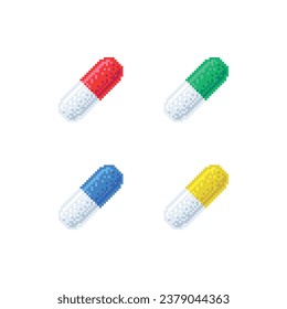 Capsule Logo Icon in Pixel Art