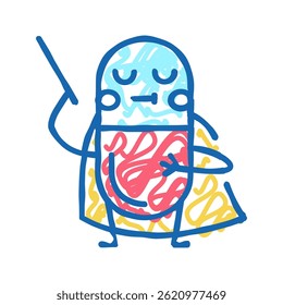cápsula médica ícone doodle esboço vetor. cápsula sinal médico. ilustração símbolo isolado