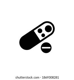 Capsule Medical Icon Design Vector