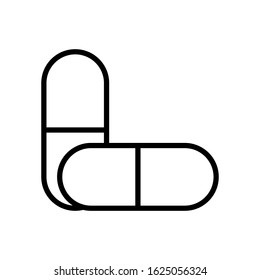 capsule - medical icon vector design template