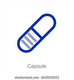 Capsule and medicine icon concept
