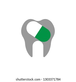 Capsule and medicine icon. Element of Dental Care icon for mobile concept and web apps. Detailed Capsule and medicine icon can be used for web and mobile