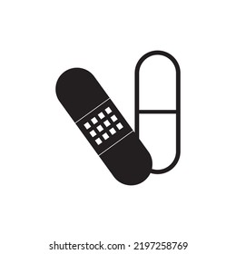 capsule medicine icon vector illustration symbol design