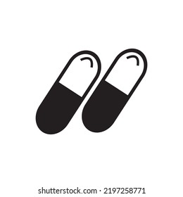 capsule medicine icon vector illustration symbol design