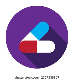 capsule medicine icon vector template illustration logo design