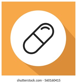 Capsule medicine vector icon