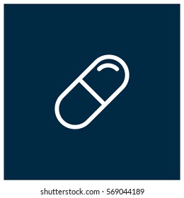 Capsule medicine vector icon