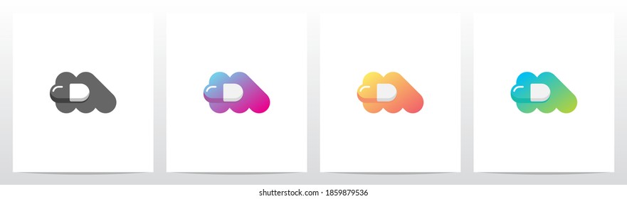 Diseño De Logotipo De Cápsula En Letra M