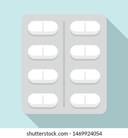 Capsule pack icon. Flat illustration of capsule pack vector icon for web design