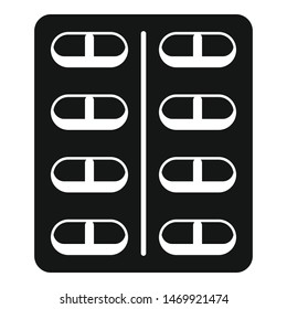 Capsule pack icon. Simple illustration of capsule pack vector icon for web design isolated on white background