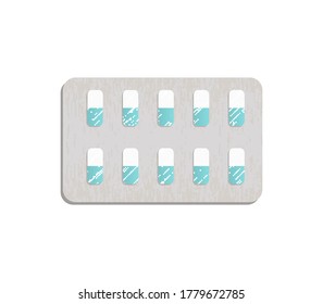 capsule pack stock vector illustration
