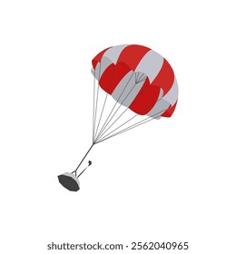 Capsule Parachute, Space Vector Illustration, Isolated