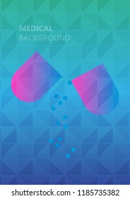 Capsule with Pattern/Geometric Background. Modern Medical Background