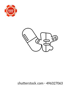 Capsule Pill and Ginger Icon