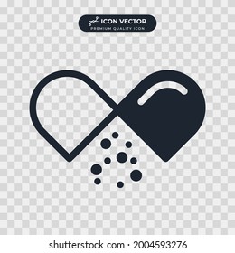 capsule pill icon symbol template for graphic and web design collection logo vector illustration