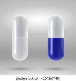 Capsule pill isolated. Vector illustration