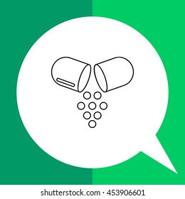 Capsule Pill Line Icon