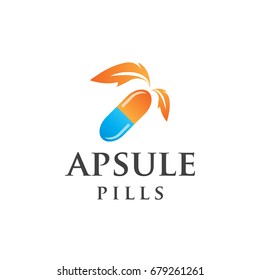 capsule pill logo template
