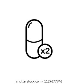 capsule, pill, medicine icon vector template