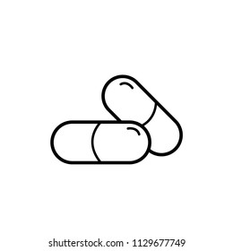 capsule, pill, medicine icon vector template