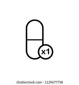 capsule, pill, medicine icon vector template