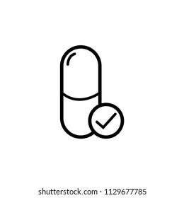 capsule, pill, medicine icon vector template