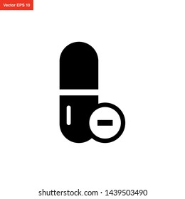 capsule, pill medicine icon vector