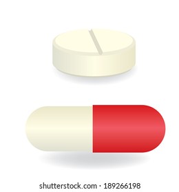 Capsule and Pill Medicine vector