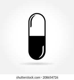 Capsule pill medicine - vector icon