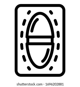 Capsule pill pack icon. Outline capsule pill pack vector icon for web design isolated on white background