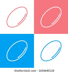 Capsule, pill, tablet icon. Can be used for many purposes, website. Trendy style and editable vector. EPS.