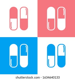 Capsule, pill, tablet icon. Can be used for many purposes, website. Trendy style and editable vector. EPS.