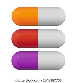 Capsule pill. Vector illustration. EPS 10.