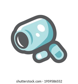 Capsule Pills bank Vector icon Cartoon illustration