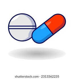 Capsule , pills free icon vector on trendy design