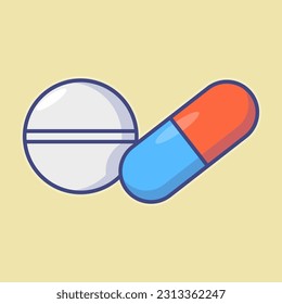 Capsule , pills free icon vector on trendy design