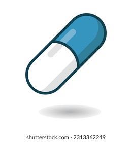 Capsule , pills free icon vector on trendy design