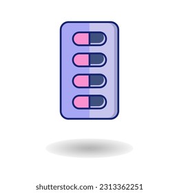 Capsule , pills free icon vector on trendy design