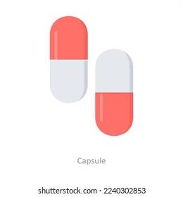 Capsule and pills icon concept