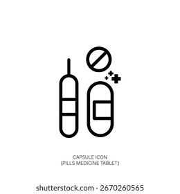 Design de Ícones de Cápsulas e Comprimidos