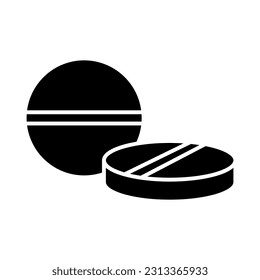 Icono de píldoras de la cápsula, icono de la medicina vector en el diseño de moda