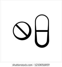 Capsule Pills Icon Vector Art Illustration