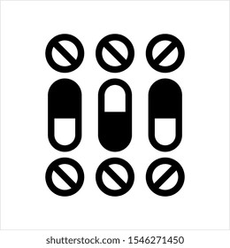 Capsule Pills Icon Vector Art Illustration