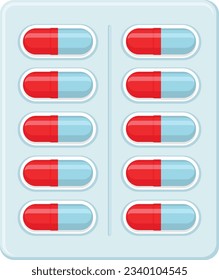 capsule pills on a white background