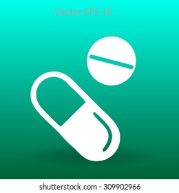 Capsule and pills vector illustration