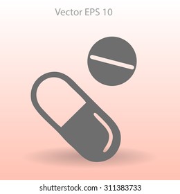 Capsule and pills vector illustration